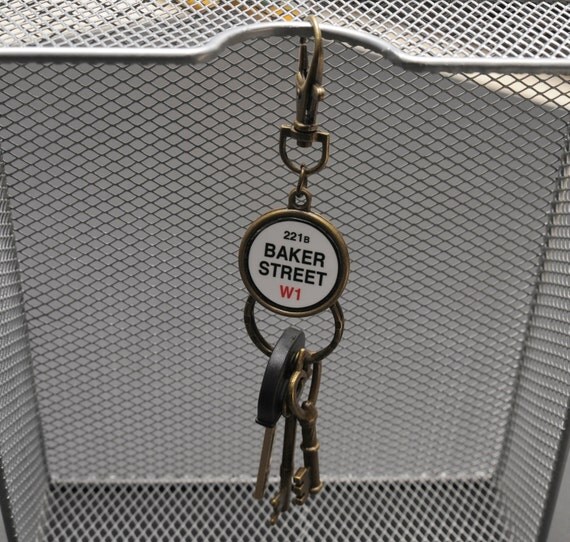 BBC Sherlock set of 221B Baker Street keys on a keychain / bag