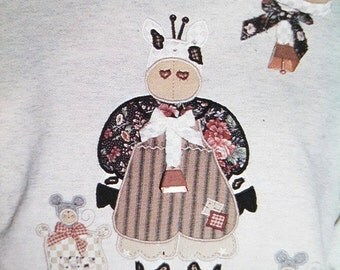 1993 Bellva #132 Cow Applique Pattern From The Whole Country Caboodle Designed by Leanne Anderson