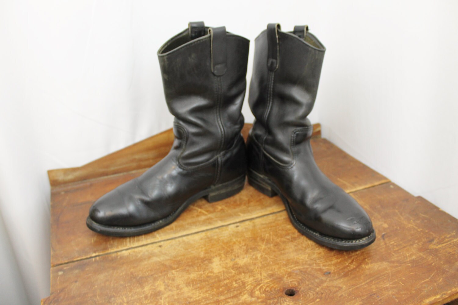 Men’s Vtg. Red Wing Leather Steel Toed Roper Work Boots Size 10 D