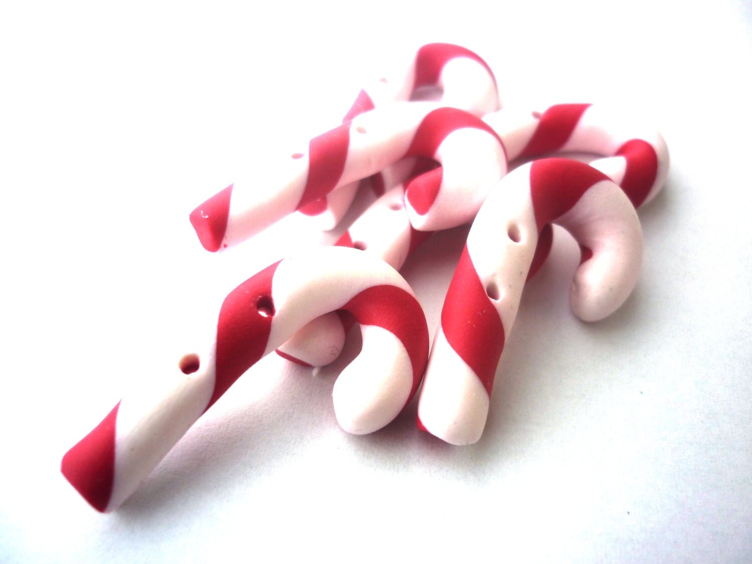 Christmas buttonsPeppermint candy buttons handmade with polymer clay