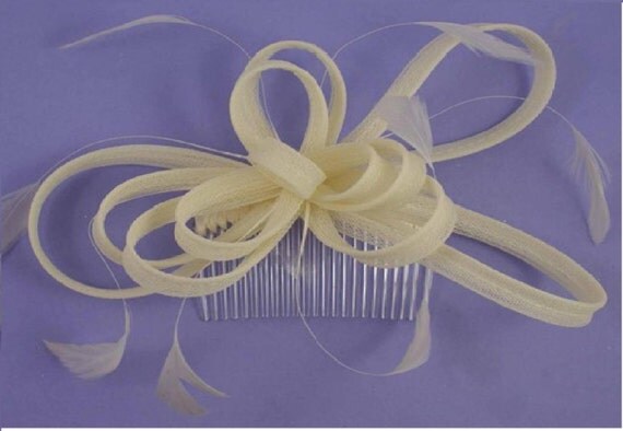 Blackcreamwhite Crinoline Fascinatorcomb Fascinator W