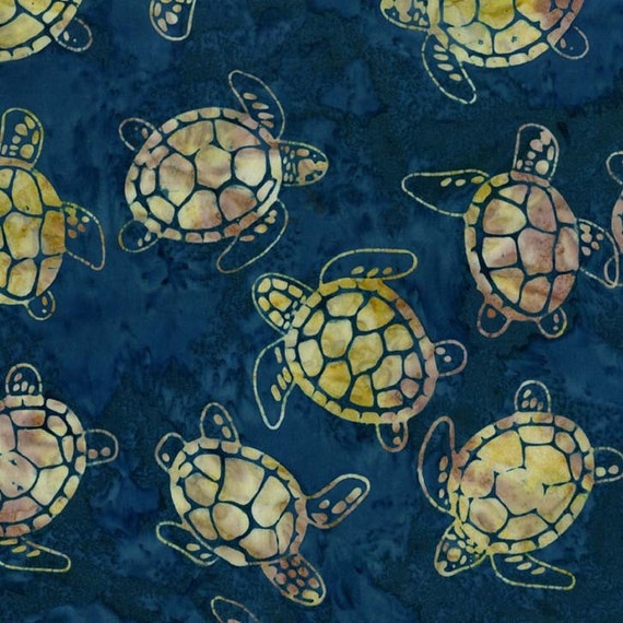 Sea Turtle Batik by Michael Miller Fabrics by ForSewItSeams2