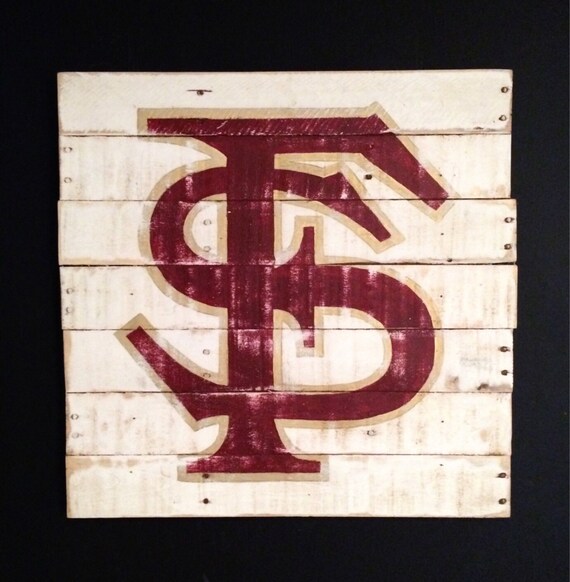 Florida State University Sign / Fsu Seminoles By Palletsandpaint