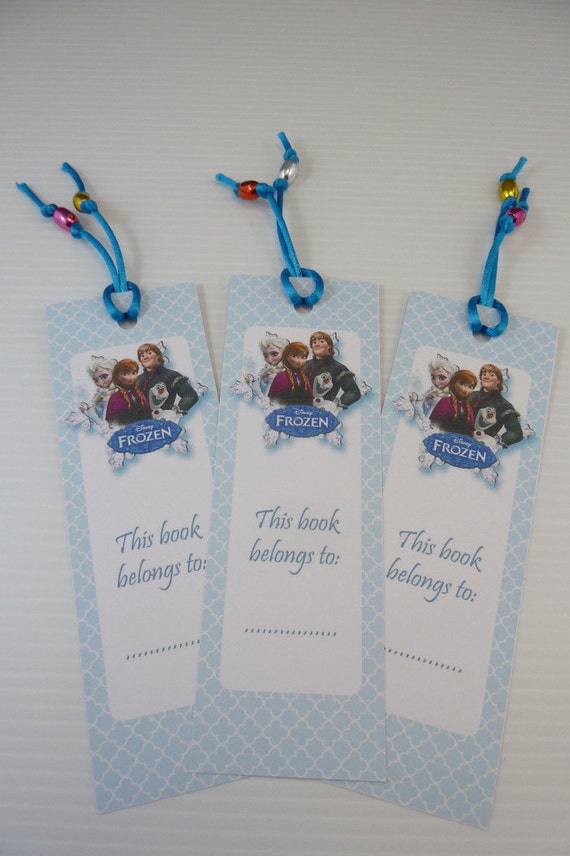 items similar to printable personalized bookmarks disney frozen all