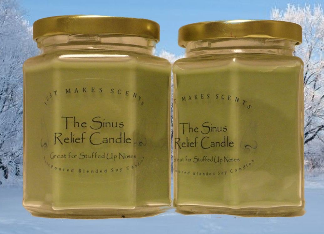 Sinus Relief Candle Homemade Blended Soy by IJustMakeScents