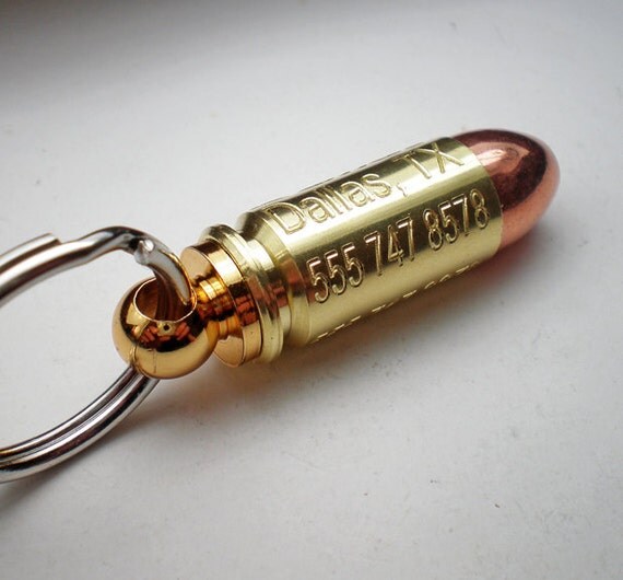 40 S&W Engraved Dog Bullet ID tag Personalized Bullet Dog tag