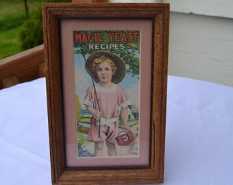 Sale; Framed Vintage Magic Yeast Recipe Promotional Booklet