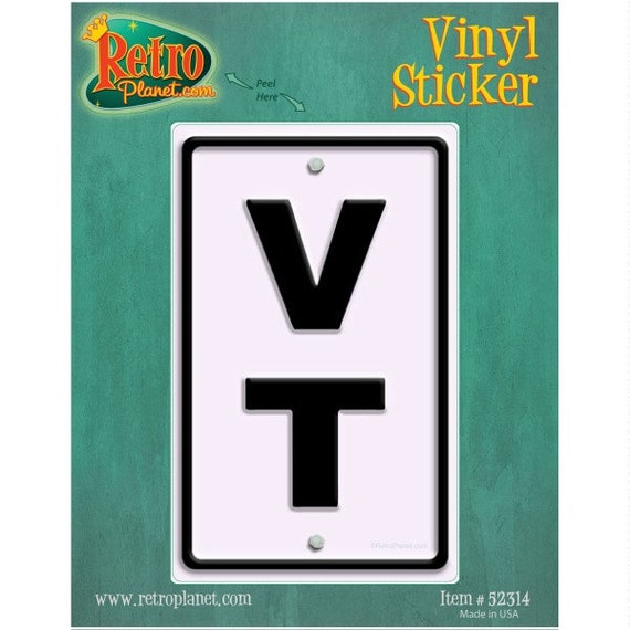 Items similar to Vermont VT State Abbreviation Vinyl Sticker 52314 on Etsy