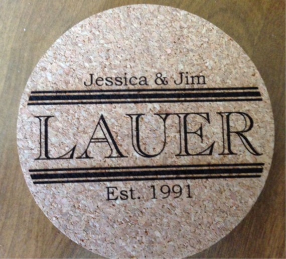 Custom Engraved Cork Coasters Custom Coasters by LauersEngraving