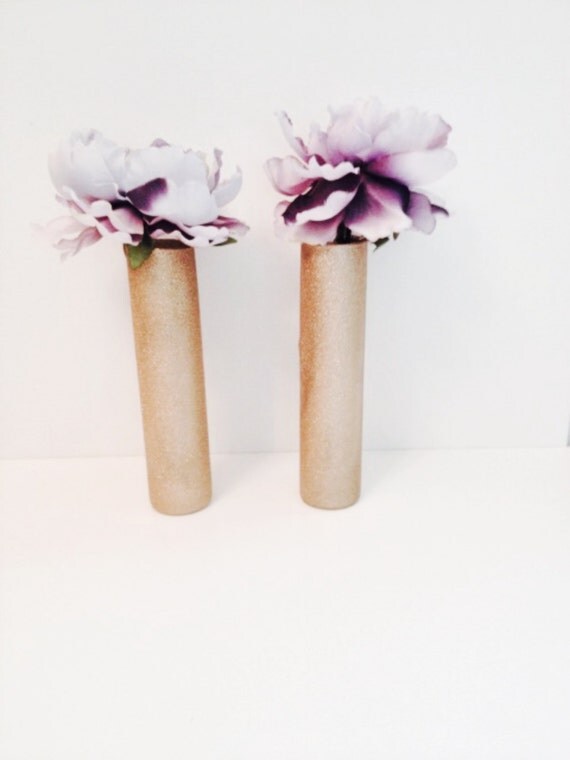 Gold glitter vases. glitter vase. gold vase. by HopeYouDance