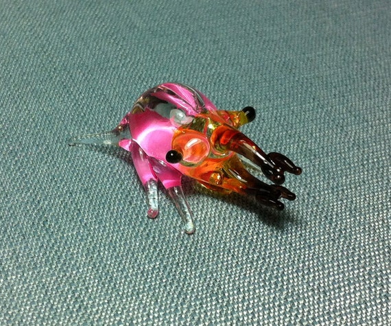 Hand geblasenem glas lustige kleine käfer bug von thaicraftvillage
