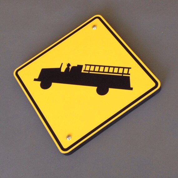 Fire Station Sign Fire Truck Firefighter by WhiteSummerCreations