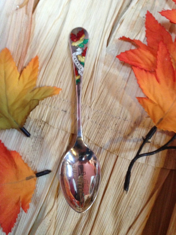 Items similar to STERLING SILVER spoon, Collectable Vintage Maple leaf