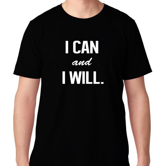I Can and I Will Workout Motivation Gym Running Yoga by FTDApparel