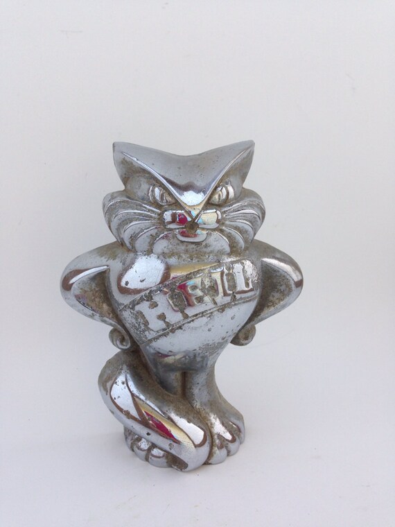 Heil cat chrome hood ornament garbage truck chrome hood