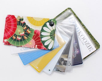 Swivel Credit Card Holder| Oriental Fan Wallet| Business Card Holder for Women| Mei