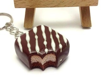 chocolate keyring gift chain key miniature