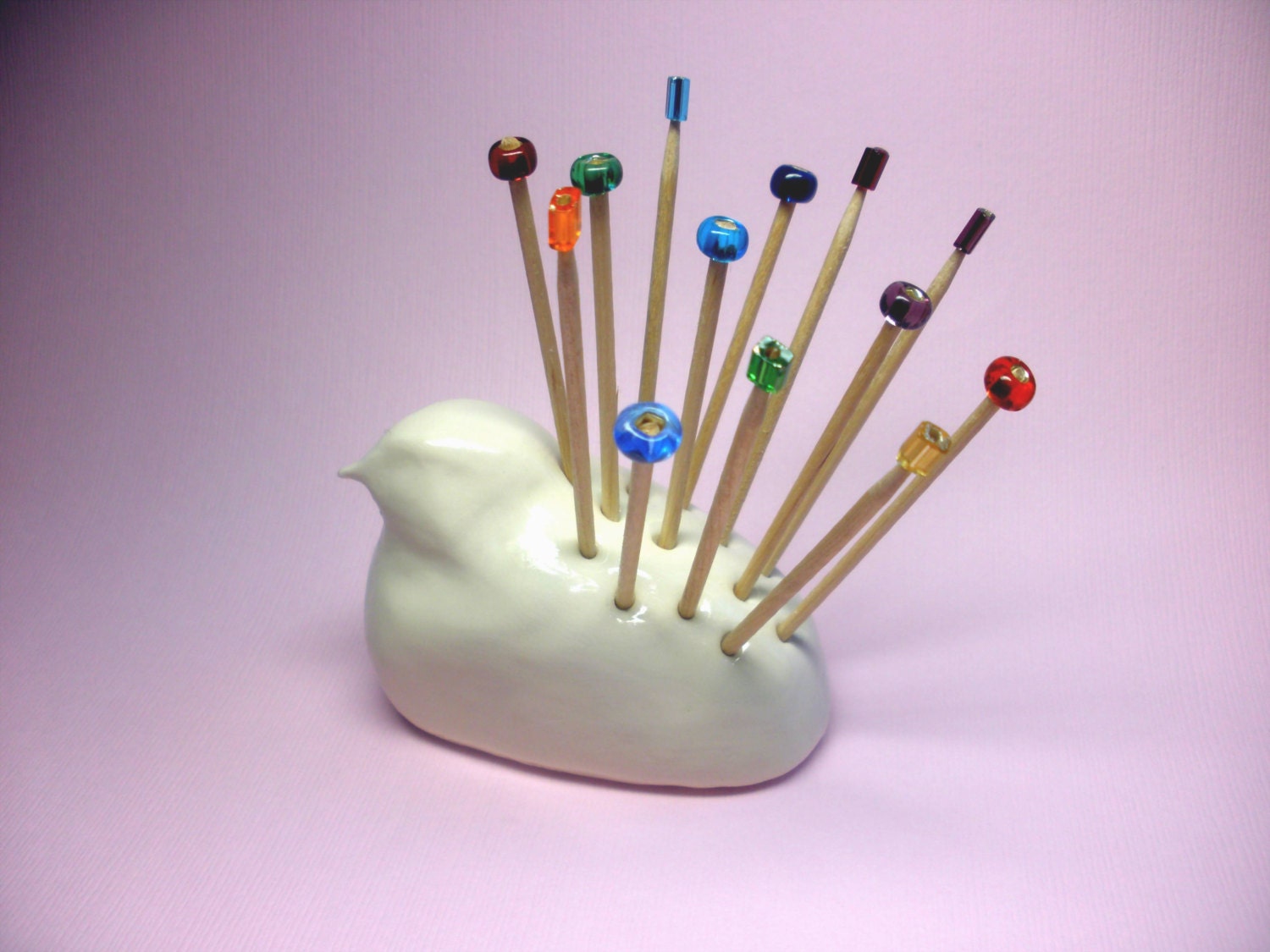 Toothpick Holder Bird Toothpick Holder White Bird Figurine