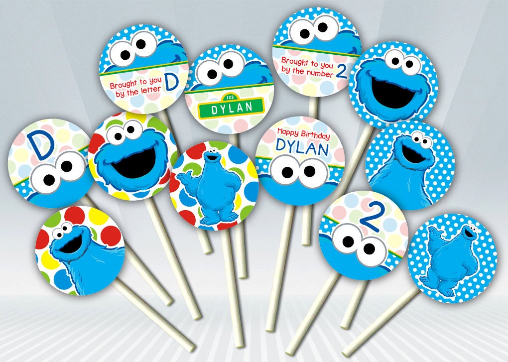 Cookie Monster Cake Topper Printable