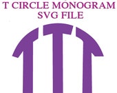 Download Letter "T" Circle Monogram SVG file