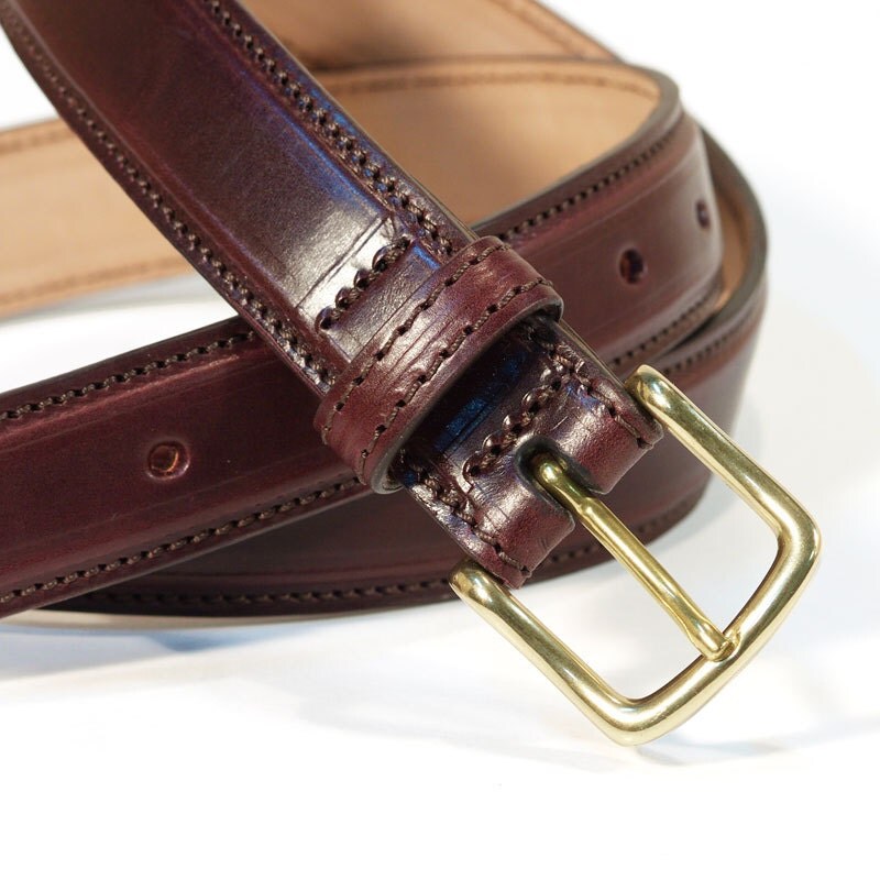 Genuine Shell Cordovan Leather Belt width 30 mm. 115 inches