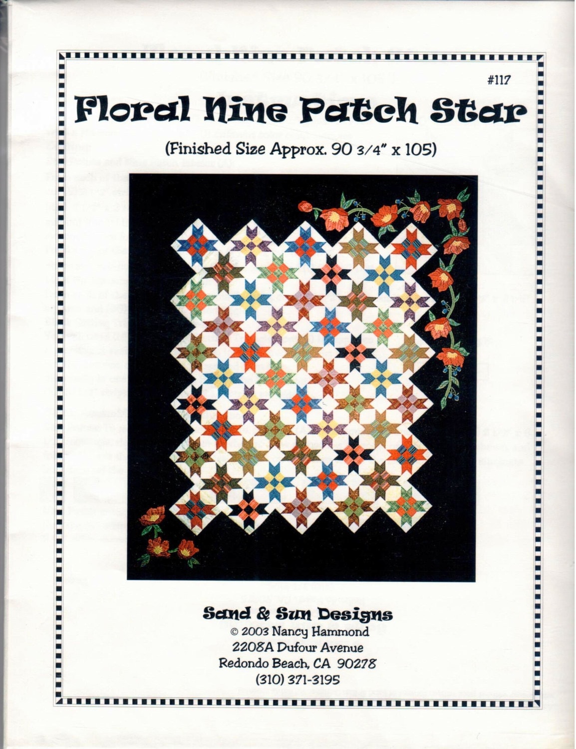 floral-nine-patch-star-quilt-pattern-by-bluecollarquilts-on-etsy