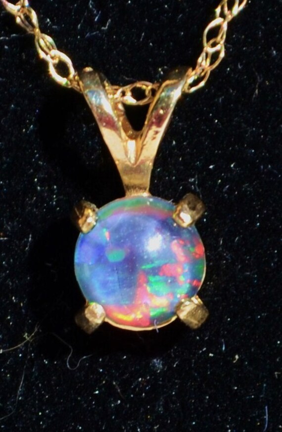 Triplet Blue Rainbow Idaho Fire OPAL Pendant by Paulstaberminerals