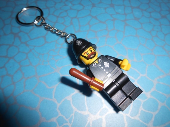 Hand Made POLICEMAN Keyring New Police Officer Keychain, made using LEGO minifigure, ideal Gift