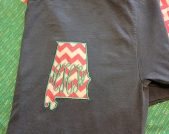 State monogram Tshirts in Comfort Color Short Sleeve