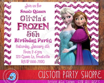 Popular items for frozen invitation on Etsy