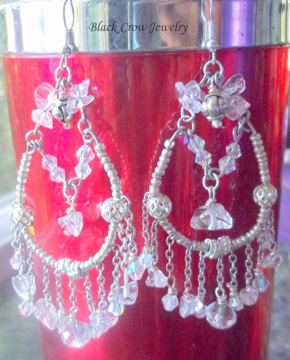 Items similar to Crystal Chandelier Earrings on Etsy