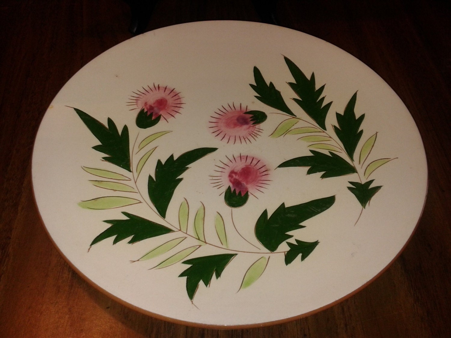 Vintage Stangl Pottery Plate Thistle Pattern