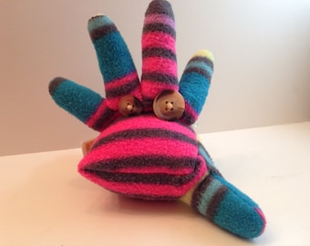 Stuffed Sock Critter; Quirky Handmade Sock Animal Made from Recycled Materials; OOAK (Mooglie)