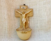Crucifix Holy Water Font // Catholic Religion font