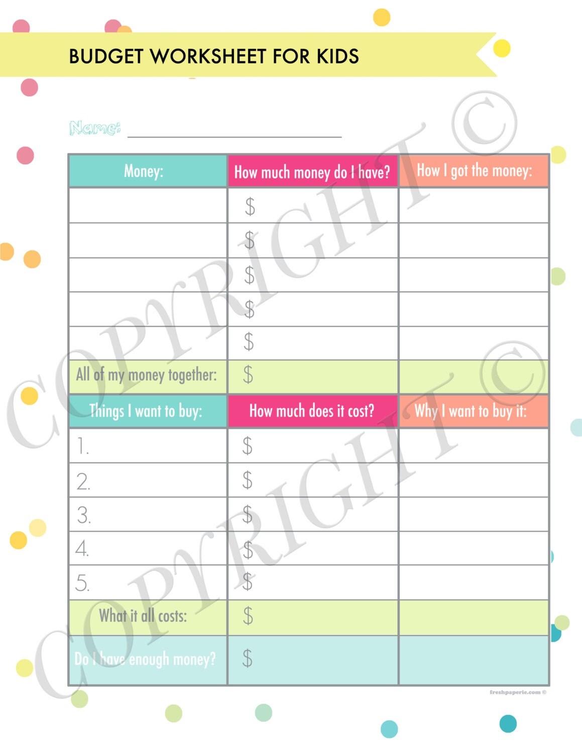 Personal Finance Organizer Printables by FreshPaperiePlanners