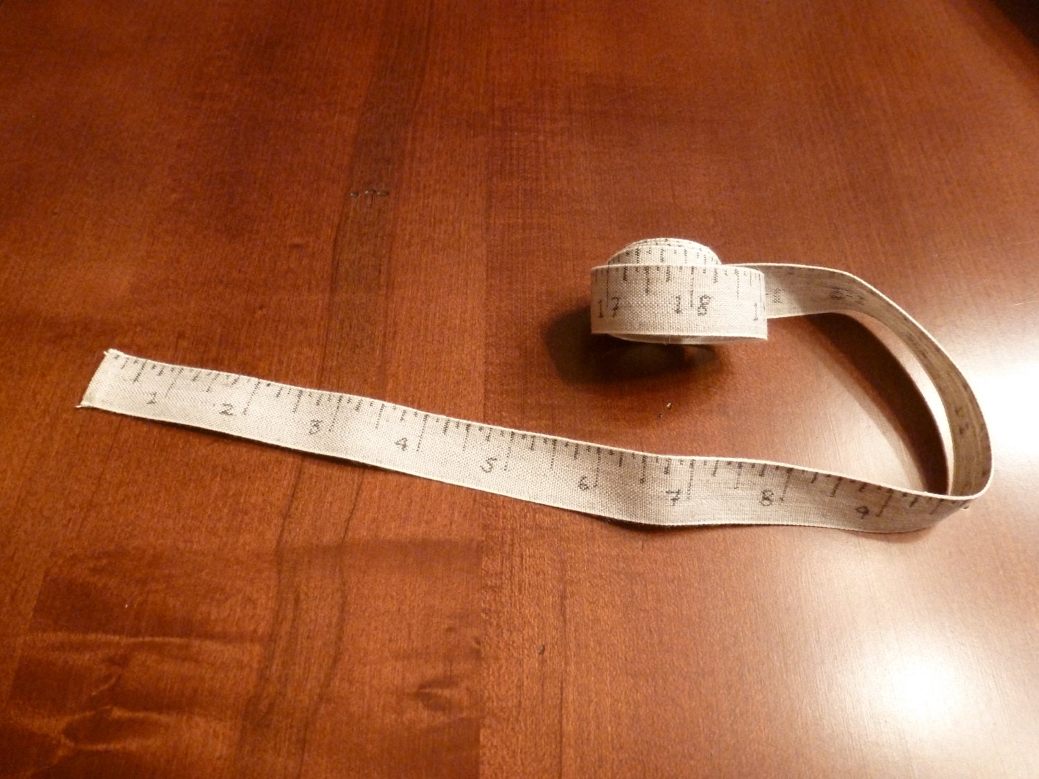 60 Hand-Numbered Linen Tape Measure Old