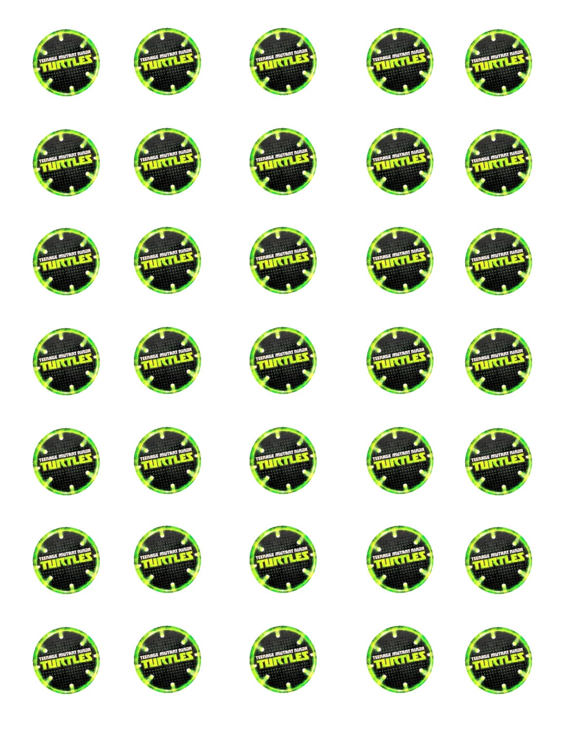 Printable 1 Ninja Turtle Sewer Lids by KellieBDesigns on Etsy
