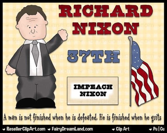 Richard Nixon Digital Clip Art Commercial Use Graphic Image