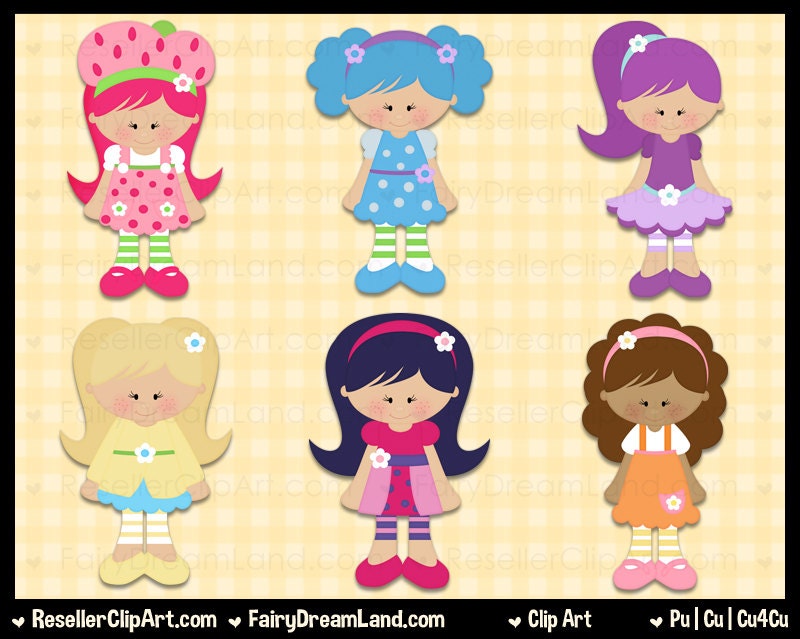 Strawberry Shortcake Clip Art Commercial Use Graphic Digital