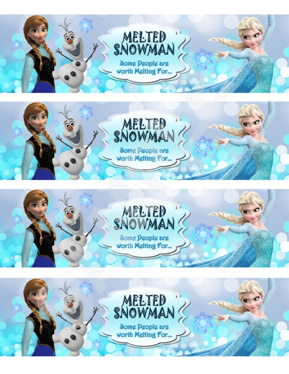 items similar to disney frozen bottle label on etsy