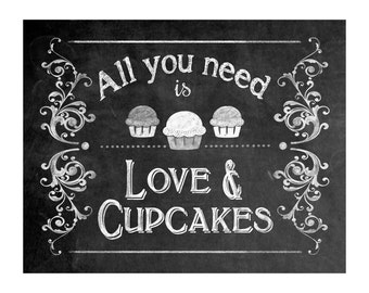 Download Instant Download Wedding-All You Need is Love and Cupcakes ...