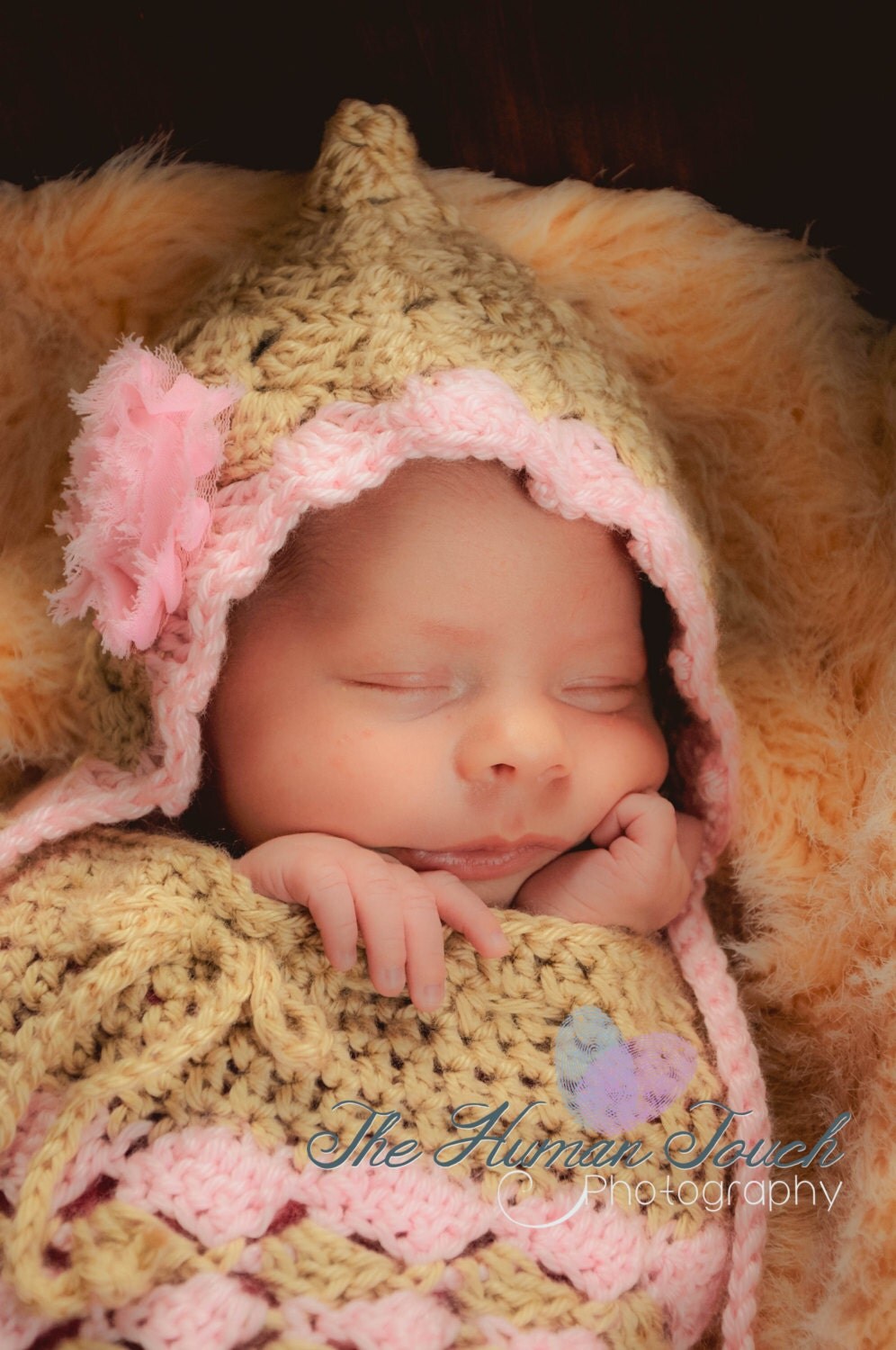 Newborn Blossom swaddle sack and set