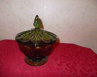 Vintage Green Candy Dish