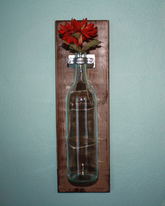 Wine bottle wall decor.