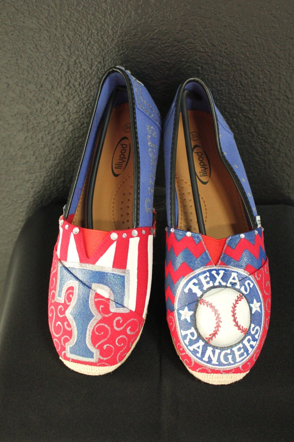 Custom Made Hand Painted Texas Rangers Tom's by TouchOfJoyDesigns