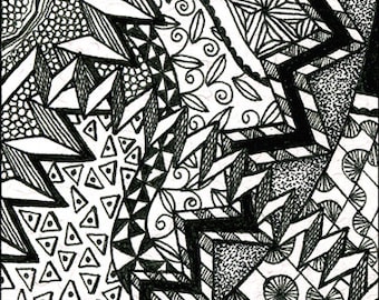 ACEO Original Drawing Pen and Ink Zentangle Inspired Art Painting (ZIA ...