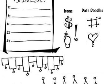PRE-ORDER --  PTP Elements - Planner Set #2 -- Cling Mounted