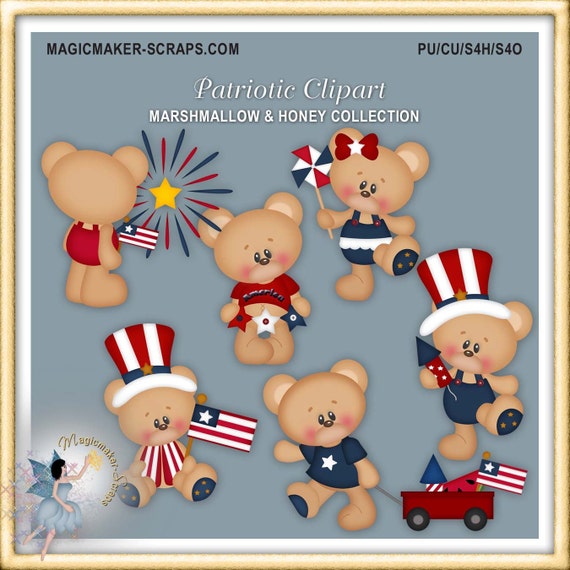 patriotic teddy bear clip art - photo #48