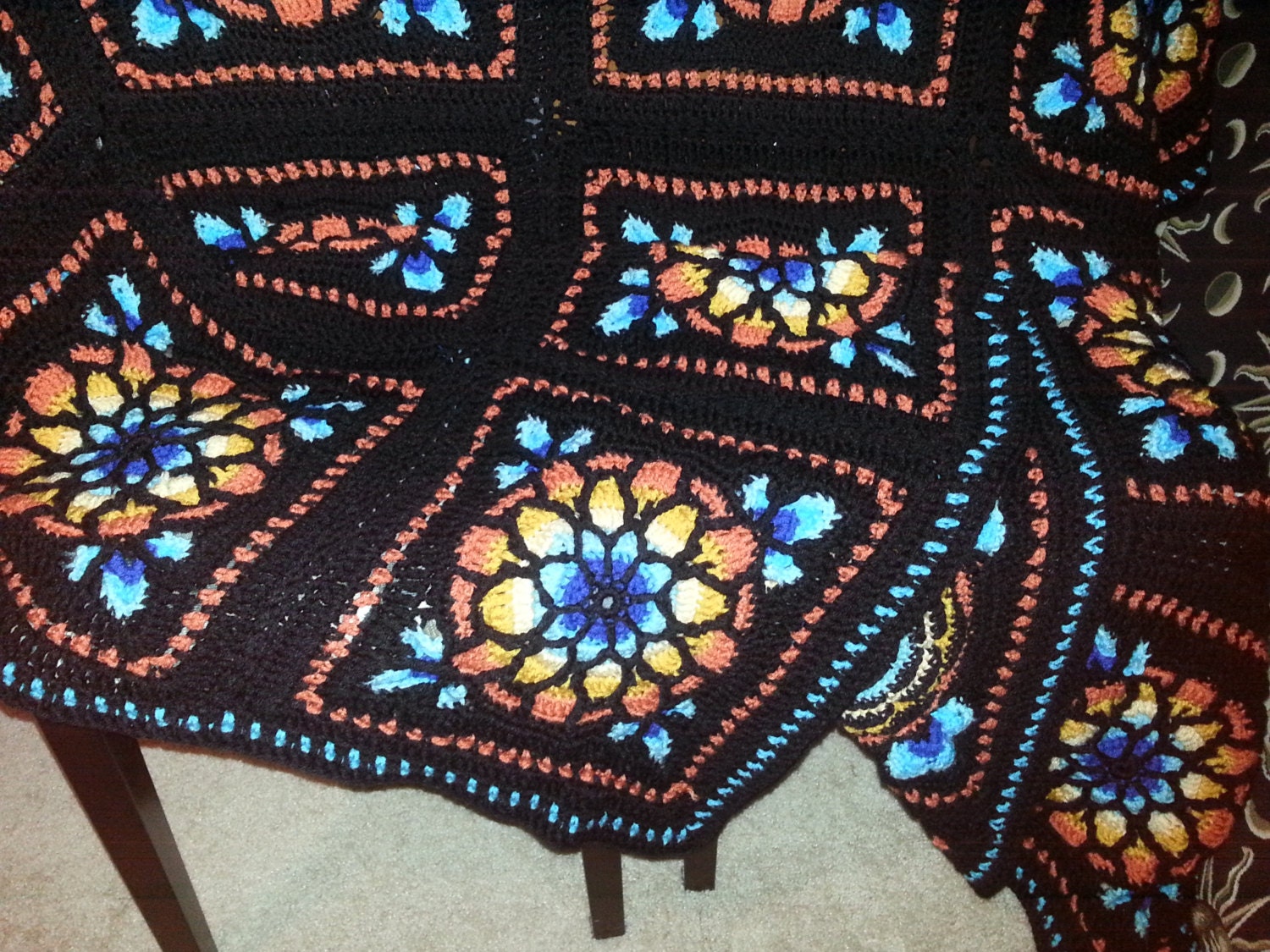 Stained Glass Afghan by NataliesOddities on Etsy