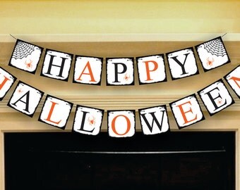 Halloween Banner - Sign - Garland - Party Photo Prop